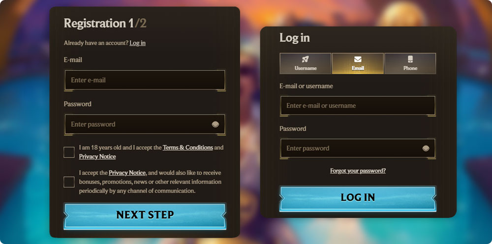 Realz Casino Login and Registration